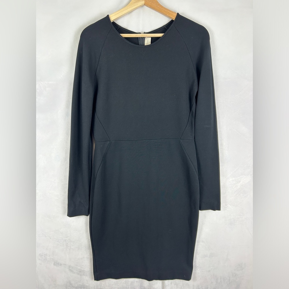 STELLA McCARTNEY Black Fitted Sheath Dress Size 8‎ Stretch Knee Length Classic